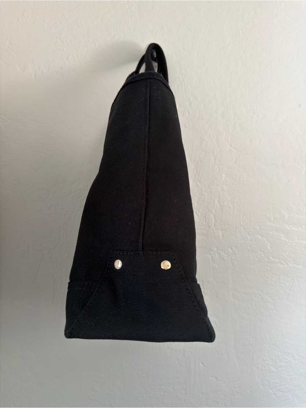 Coach Black Canvas Tote with Logo Front Pocket - Picture 4 of 7